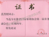 门窗幕墙协会--副会长证书